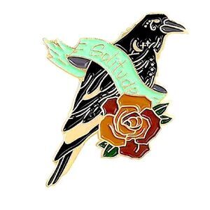 Solitude Raven enamel pin